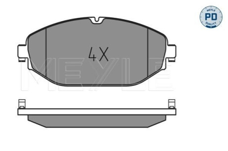 ГАЛЬМІВНІ КОЛОДКИ. DB P. W205 2.2 BLUETEC 14- MEYLE 025 220 7619/PD