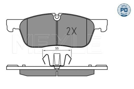 ГАЛЬМІВНІ КОЛОДКИ. JAGUAR P. XE/XF 2.0-3.0 15- MEYLE 025 221 4519/PD