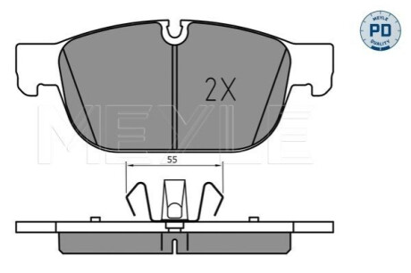 ГАЛЬМІВНІ КОЛОДКИ. VOLVO P. S90/V90/XC60/XC90 1.5-2.0 14- MEYLE 025 223 1719/PD