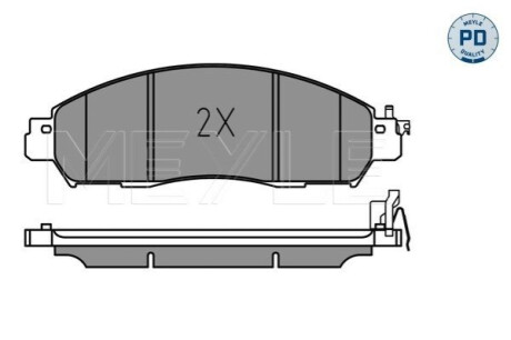 ГАЛЬМІВНІ КОЛОДКИ. NISSAN P. LEAF/NAVARA 2.3 DCI 15- MEYLE 025 224 3917/PD