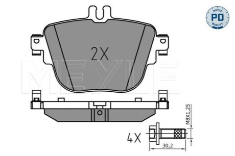 ГАЛЬМІВНІ КОЛОДКИ. DB T. C257/W213/C238 2.0-3.0 16- MEYLE 025 227 9217/PD