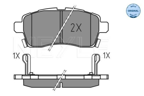 ГАЛЬМІВНІ КОЛОДКИ. SUZUKI P. IGNIS 1.2 16- MEYLE 025 228 5015 (фото 1)