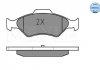 Комплект тормозных колодок, дисковый тормоз MEYLE 025 232 0018 (фото 2)