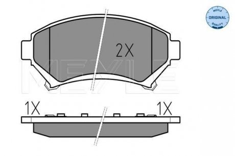 Комплект тормозных колодок, дисковый тормоз MEYLE 025 233 5818/W (фото 1)