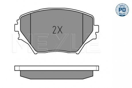 Комплект тормозных колодок, дисковый тормоз MEYLE 0252358517PD (фото 1)