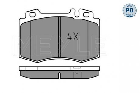 Комплект тормозных колодок, дисковый тормоз MEYLE 0252374517PD (фото 1)