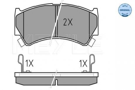 Комплект тормозных колодок, дисковый тормоз MEYLE 025 237 9515/W (фото 1)