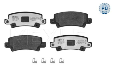 Комплект тормозных колодок, дисковый тормоз MEYLE 0252381616PD