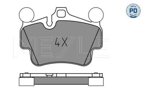 ГАЛЬМІВНІ КОЛОДКИ. PORSCHE T./P. 911 (997) 04-/CAYMAN 04- MEYLE 025 240 4917/PD (фото 1)