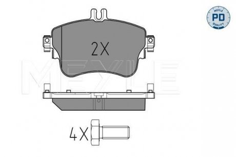 Комплект тормозных колодок, дисковый тормоз MEYLE 0252532619PD (фото 1)