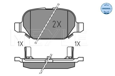 ГАЛЬМІВНІ КОЛОДКИ. FIAT T. PANDA 0.9/1.3 D 4X4 12- MEYLE 025 254 1014