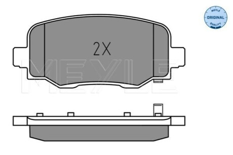 ГАЛЬМІВНІ КОЛОДКИ. JEEP T. CHEROKEE 2.0-2.2 CRD/2.4-3.2 4X4 13- MEYLE 025 257 3418