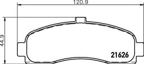 Комплект тормозных колодок, дисковый тормоз - (416099B26 / 4106099B26 / 4106099B25) MINTEX MDB1623 (фото 1)