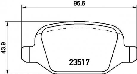 Комплект тормозных колодок, дисковый тормоз - (9951222 / 9949334 / 9949332) MINTEX MDB2051 (фото 1)