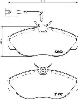 Комплект тормозных колодок, дисковый тормоз - (E172354 / 9948626 / 77362235) MINTEX MDB2157 (фото 1)