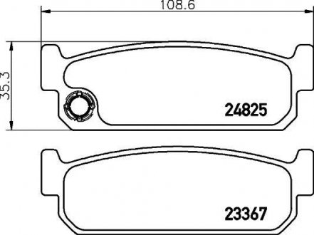 Комплект тормозных колодок, дисковый тормоз - (4406060486) MINTEX MDB2175