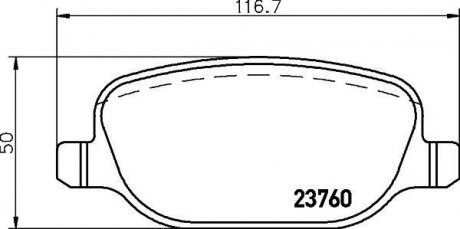 Комплект тормозных колодок, дисковый тормоз - (9949203 / 77364273 / 77363819) MINTEX MDB2624 (фото 1)