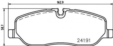Комплект тормозных колодок, дисковый тормоз - (SFP500010 / LR019618) MINTEX MDB2712 (фото 1)
