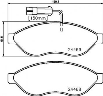 Комплект тормозных колодок, дисковый тормоз - (77367092 / 77366019 / 77366018) MINTEX MDB3365 (фото 1)