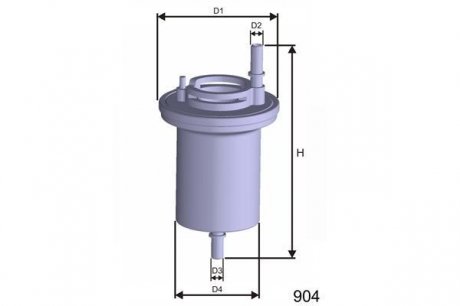 Фильтр топливный VAG 1.2/1.4/2.0 (без регулятора давления)) - (6Q0201511A / 6Q0201511 / 6Q0201051J) MISFAT E100 (фото 1)