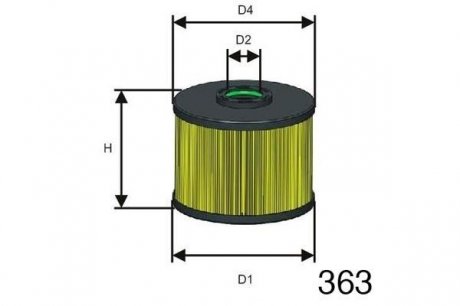 Фільтр палива MISFAT F128 (фото 1)