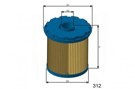 Фильтр топливный в сборе MISFAT F690 (фото 1)