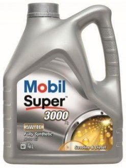 Моторна олія 4л SUPER 3000 5W-40 MOBIL 150013