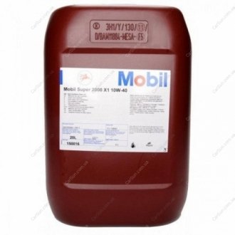 Моторна олія 20л 10W40 20л SUPER 2000 X1 MOBIL 150016 (фото 1)