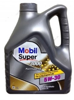 МАСЛО 4L 5W30 МОТОРНОЕ CИНТЕТИЧЕСКОЕ SUPER 3000 X1 FORMULA FE MOBIL 152056