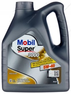 Моторное масло Super 3000 X1 Diesel 5W-40, 4л (888083477 / 888083322 / 888083051) MOBIL 152572