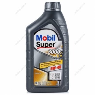 Моторное масло Super 3000 X1 Diesel 5W-40, 1л (888083477 / 888083322 / 888083051) MOBIL 152573