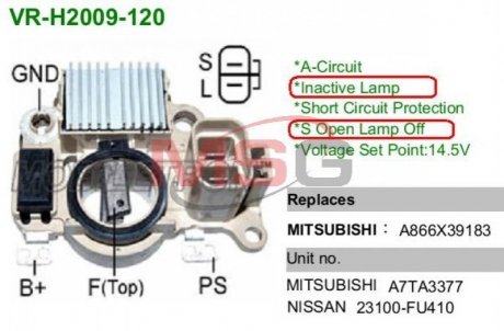 Регулятор напруги генератора MOBILETRON VRH2009120