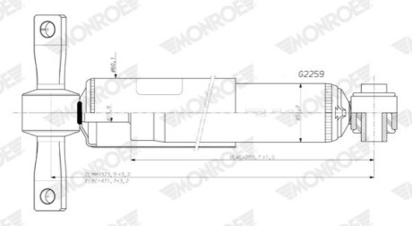 Амортизатор газомасляний MONROE G2259