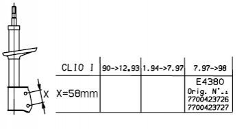 AMORTYZATOR RENAULT P (OE-7700423726) MONROE G7485