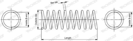 Пружина підвіски MONROE SP0169
