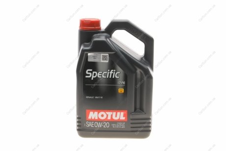 Масло моторное SPECIFIC 17 FE 0W20 5L MOTUL 102406