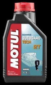 Масло моторное полусинтетическое "outboard tech 2t", 1л MOTUL 102789