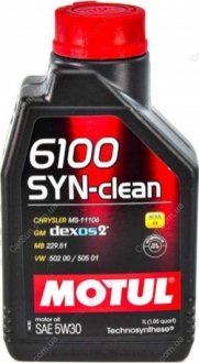 Моторное масло 6100 Syn-Clean 5W-30 1 л - (GS55505M2OE / GS55505M2EUR / GS55502M4OE) MOTUL 814211 (фото 1)