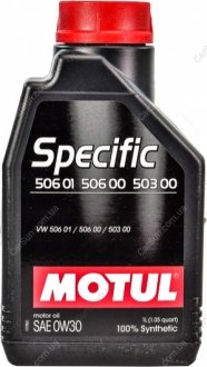 Моторное масло Specific 506 01 506 00 503 00 0W-30 1 л - MOTUL 824201