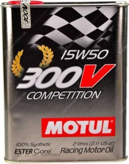 Моторное масло 300V Competition 15W-50 2 л - MOTUL 825702