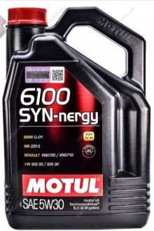 Моторна олія 6100 SYN-nergy 5W-30 5 л - (888082800 / 888082790 / 888082643) MOTUL 838351