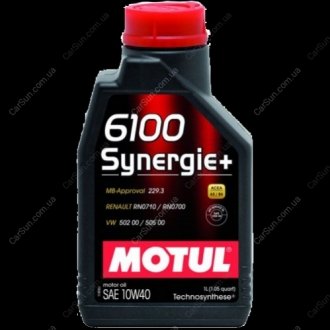 Моторное масло 6100 Synergie+ 10W-40 1 л - (XO10W40QP / GS60107M2OE / GS60107M2EUR) MOTUL 839411 (фото 1)