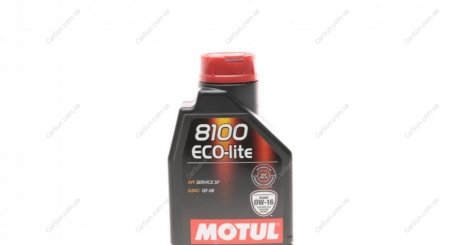 Моторна олива 8100 Eco-Lite 0W-16 1L/110376 MOTUL 841011 (фото 1)