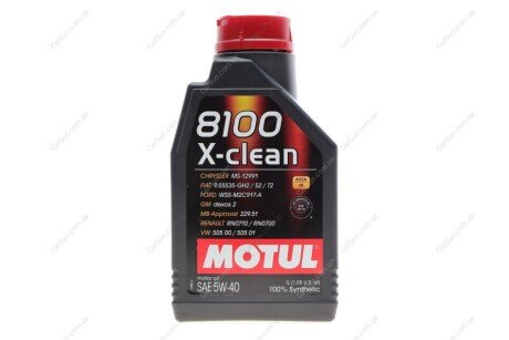 Моторное масло 8100 X-clean 5W40 1L MOTUL 843411