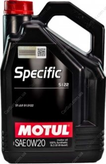 Моторное масло Specific 5122 0W-20 5 л - MOTUL 867606 (фото 1)