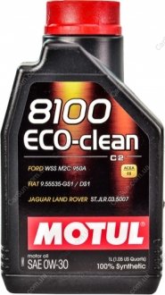 Моторное масло 8100 Eco-Clean 0W-30 1 л - MOTUL 868011
