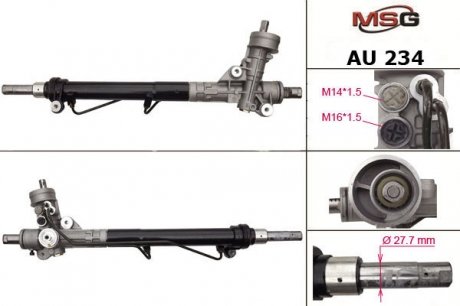 Рулевая рейка с ГУР новая AUDI A4 (8E2, B6) 00-04,A4 Avant (8E5, B6) 01-04,A4 кабрио (8H7, B6, 8HE, MSG AU234