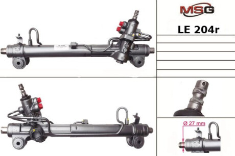 Рульова рейка з ГУР відновлена Lexus RX 03-09 MSG LE204R