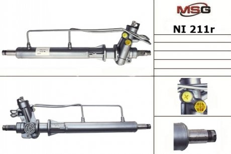 Рульова рейка з ГУР відновлена NISSAN Primera P11 1996-2002 MSG NI211R (фото 1)