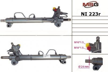 Рульова рейка з ГУР відновлена NISSAN X-TRAIL T30 01-07 MSG NI223R (фото 1)
